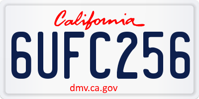 CA license plate 6UFC256