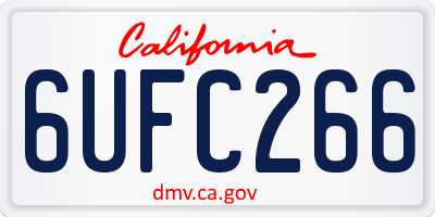 CA license plate 6UFC266