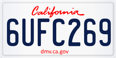 CA license plate 6UFC269