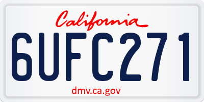 CA license plate 6UFC271