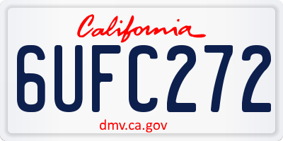 CA license plate 6UFC272