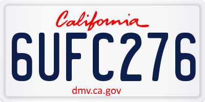 CA license plate 6UFC276