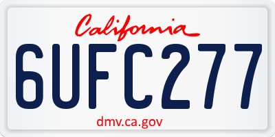 CA license plate 6UFC277