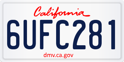 CA license plate 6UFC281