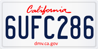CA license plate 6UFC286