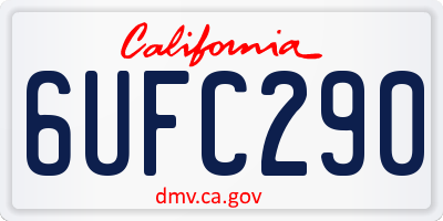 CA license plate 6UFC290