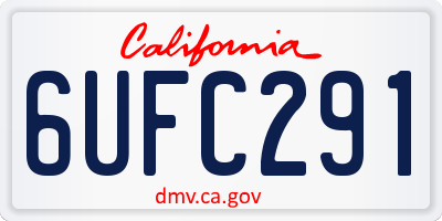 CA license plate 6UFC291