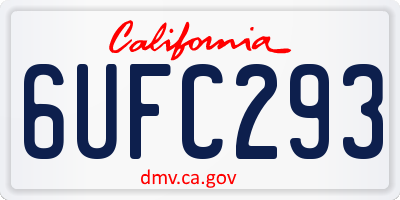 CA license plate 6UFC293
