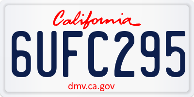 CA license plate 6UFC295