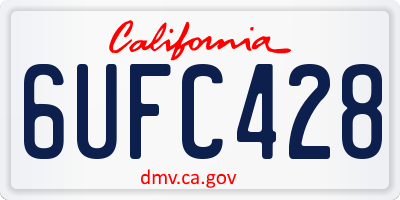 CA license plate 6UFC428