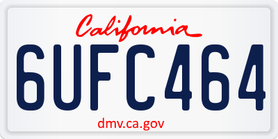 CA license plate 6UFC464