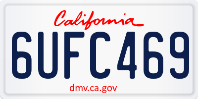 CA license plate 6UFC469