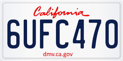 CA license plate 6UFC470