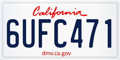 CA license plate 6UFC471