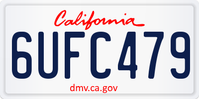 CA license plate 6UFC479