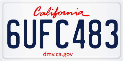 CA license plate 6UFC483