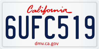 CA license plate 6UFC519