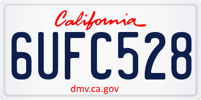 CA license plate 6UFC528