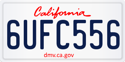 CA license plate 6UFC556