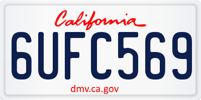 CA license plate 6UFC569