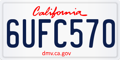 CA license plate 6UFC570
