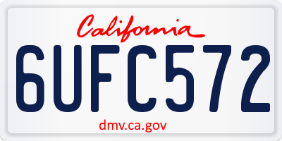 CA license plate 6UFC572
