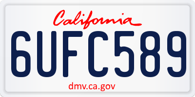CA license plate 6UFC589