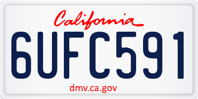 CA license plate 6UFC591