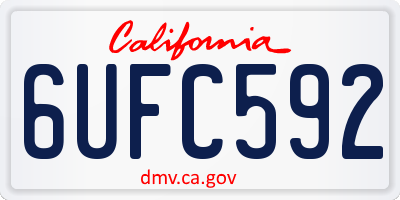 CA license plate 6UFC592