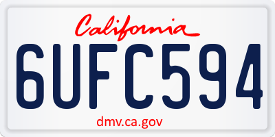 CA license plate 6UFC594