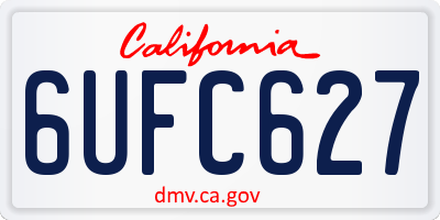 CA license plate 6UFC627