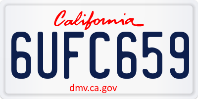 CA license plate 6UFC659