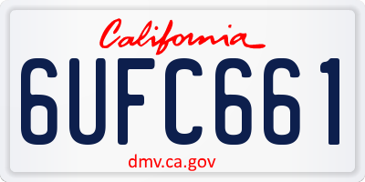 CA license plate 6UFC661