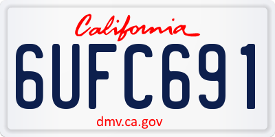 CA license plate 6UFC691