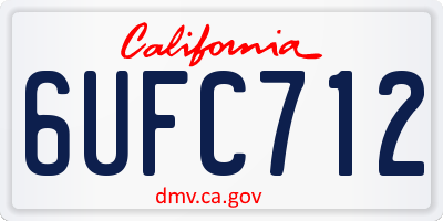 CA license plate 6UFC712