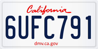 CA license plate 6UFC791