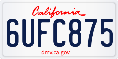 CA license plate 6UFC875