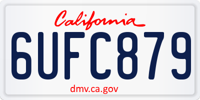 CA license plate 6UFC879