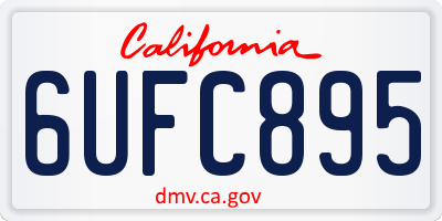CA license plate 6UFC895