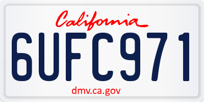 CA license plate 6UFC971