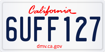 CA license plate 6UFF127