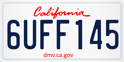 CA license plate 6UFF145
