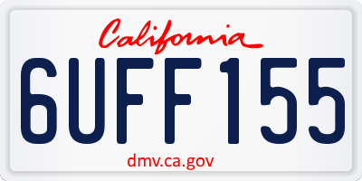 CA license plate 6UFF155