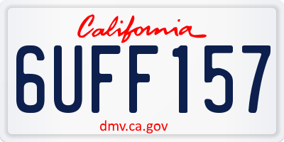 CA license plate 6UFF157