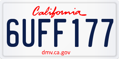 CA license plate 6UFF177