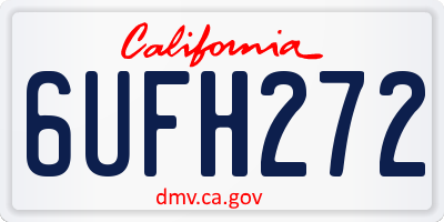 CA license plate 6UFH272