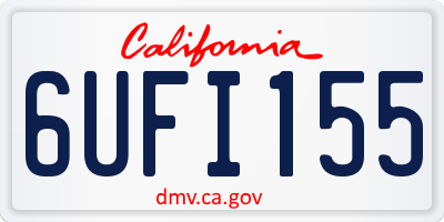 CA license plate 6UFI155