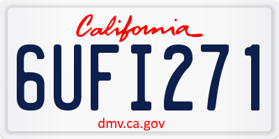 CA license plate 6UFI271