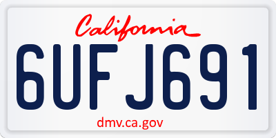 CA license plate 6UFJ691