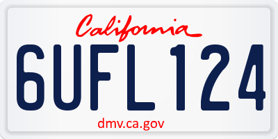 CA license plate 6UFL124